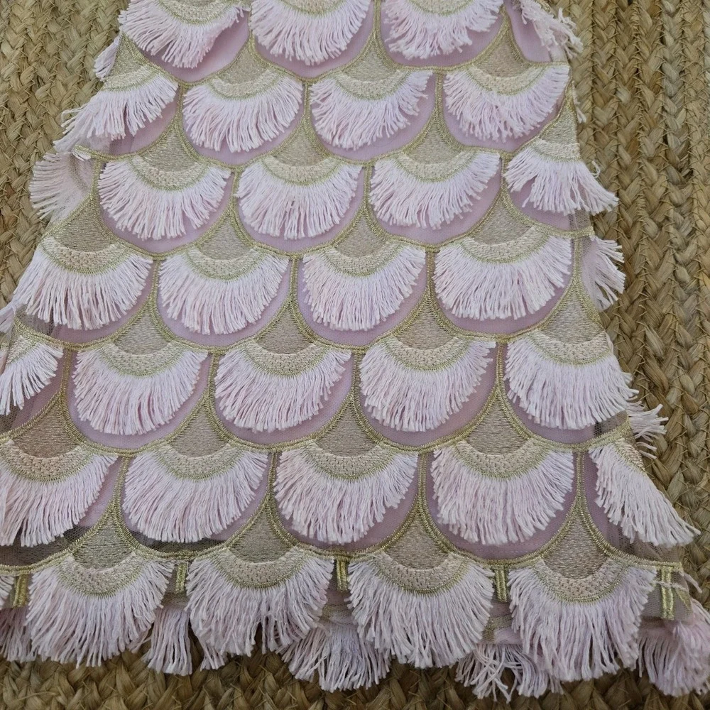 Genuine Kids Girls‎ Dress 18mos Pink Gold Fringe Scallop Party Holiday Outfit